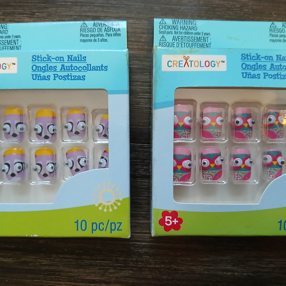 Creatology Kids Stick-On Nails - Pink and Yellow
